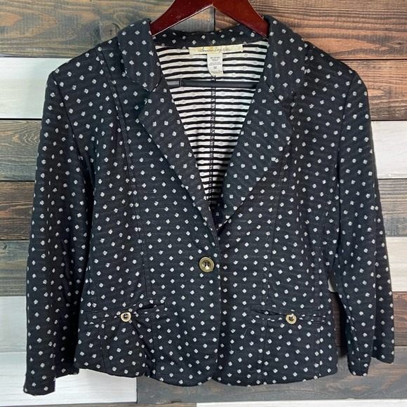 American Rag Black White Polkadot 1 Button Blazer - Picture 6 of 6